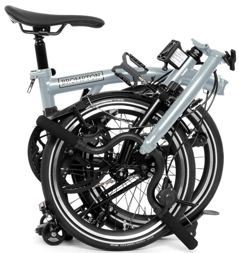 Brompton P Line Urban Folding Bike 2024 in Lunar Ice-6